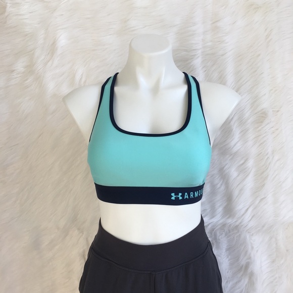 Under Armour Other - Under Armor aqua/navy sports bra size M